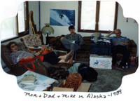 Mom, Mike & Dad inside Stanley Drive 1989
