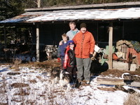 December 2003 - Andy, Bruce, Aaron & Mike if front of the Frechen's Guest House