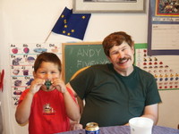July 2004 Andrew Kagerer & Mike - hammin it up