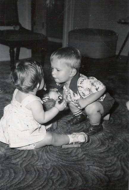Mike with his first girlfriend